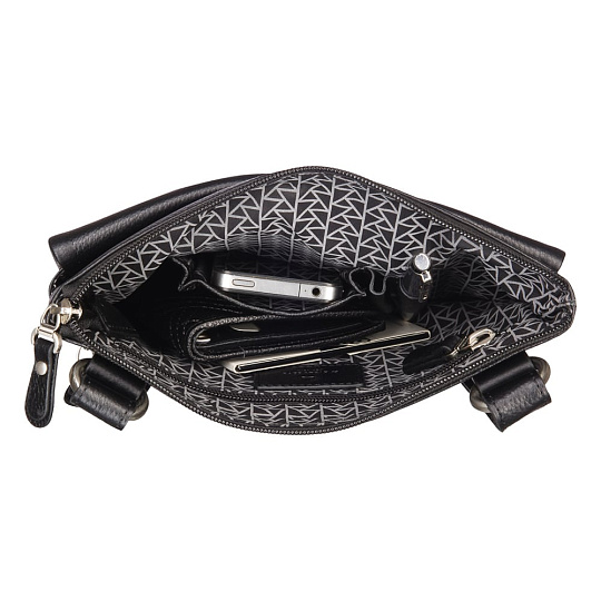 Сумка через плечо Dr.Koffer из натуральной кожи черная