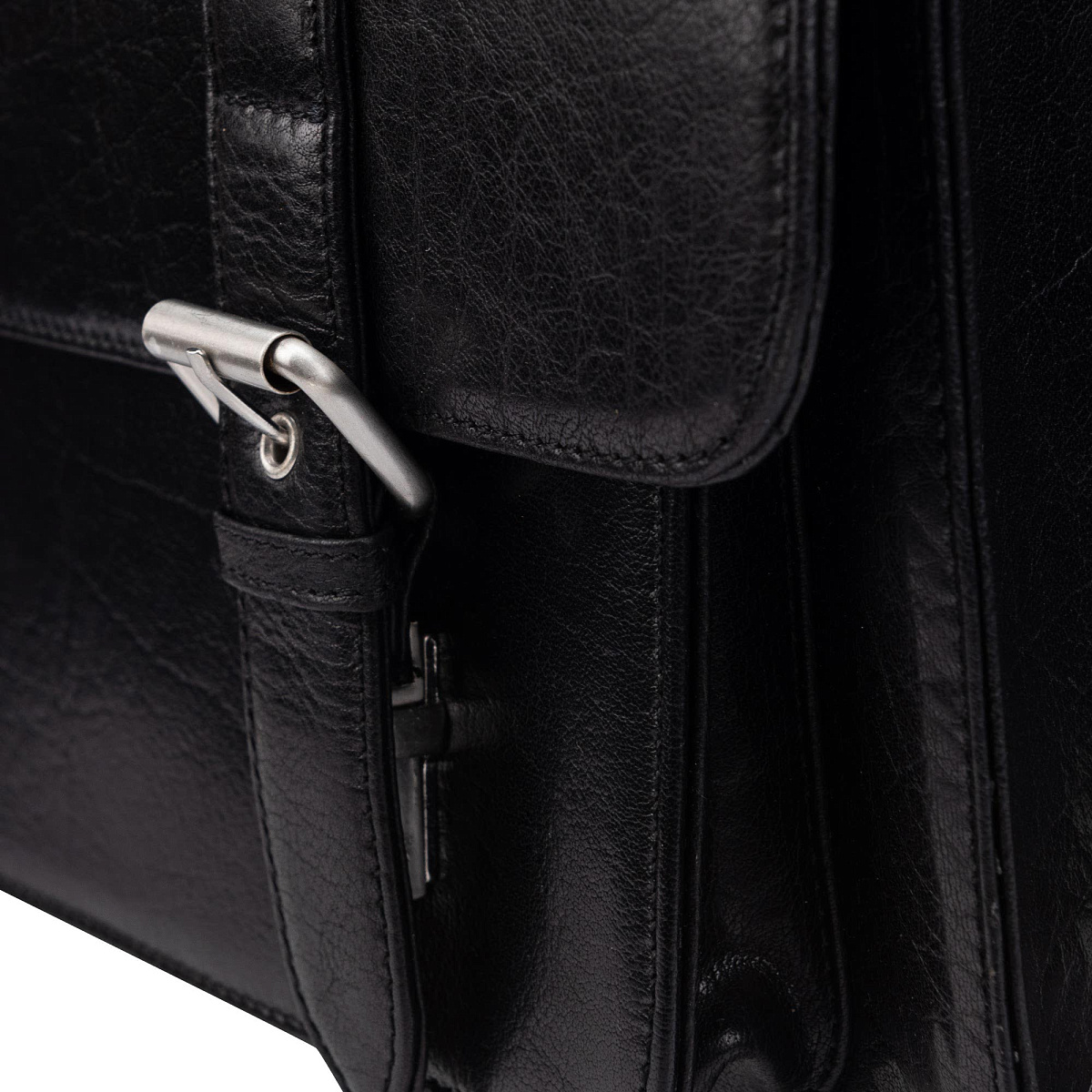 Портфель Dr.Koffer из натуральной кожи черный