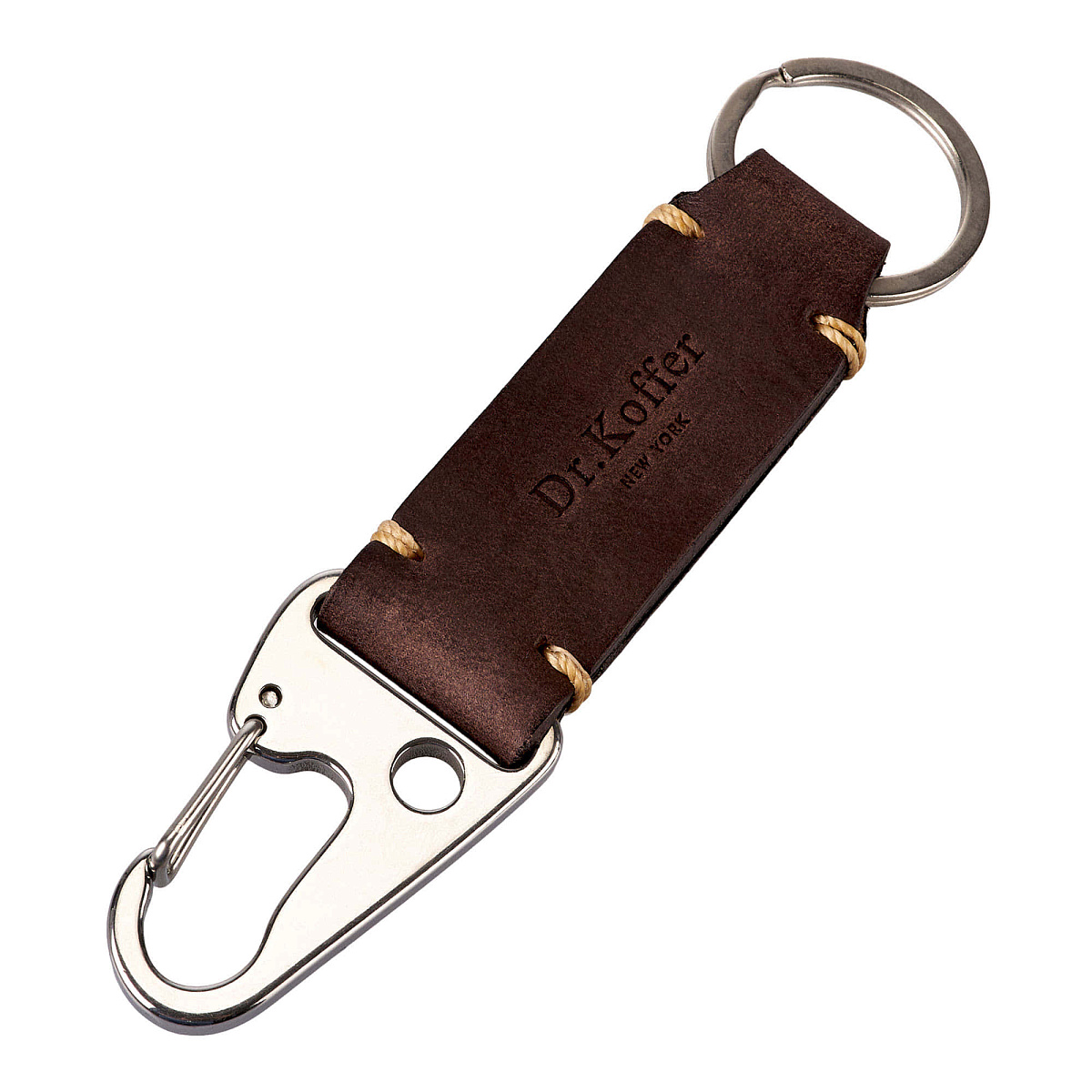 Брелок Dr. Koffer из натуральной кожи коричневый