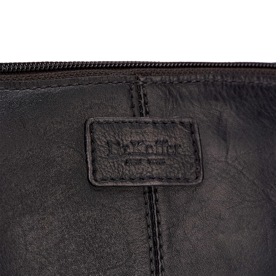 Сумка через плечо Dr.Koffer из натуральной кожи серая