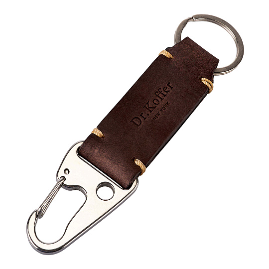 Брелок Dr. Koffer из натуральной кожи коричневый