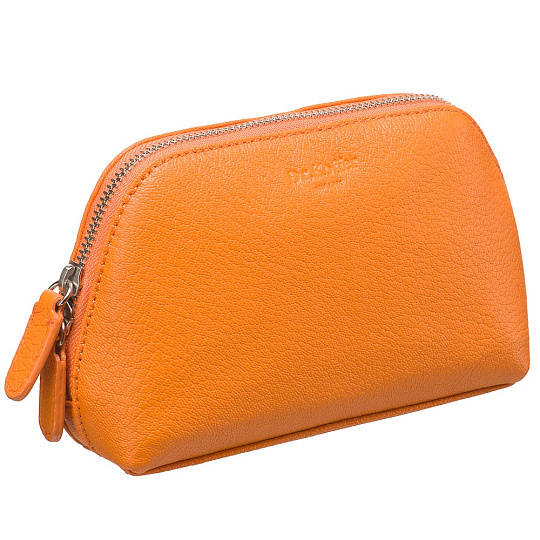 Косметичка Dr.Koffer из натуральной кожи оранжевая
