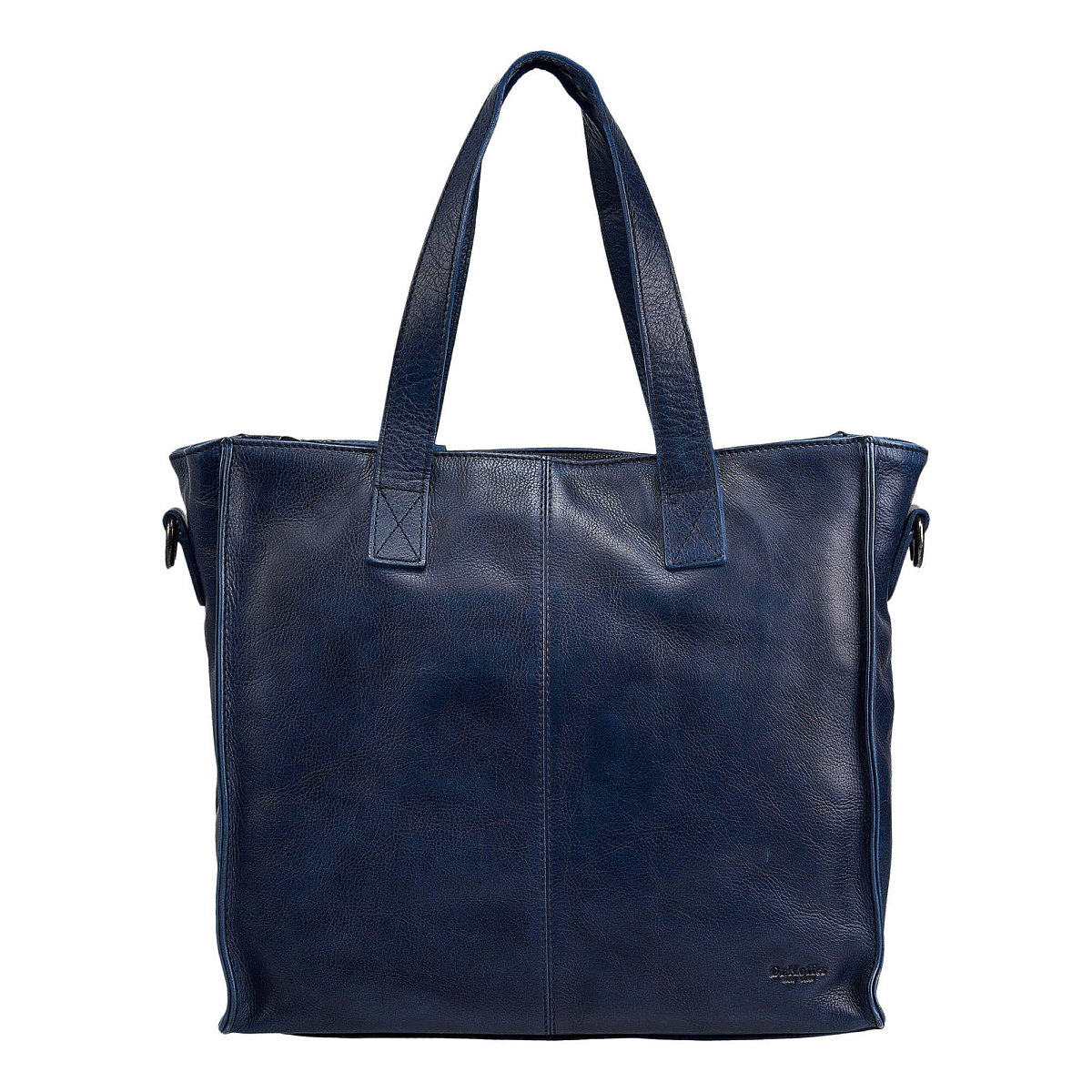 Деловая сумка Dr.Koffer из натуральной кожи синяя