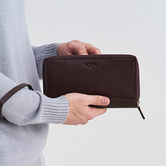 Портмоне Dr.Koffer из натуральной кожи коричневое