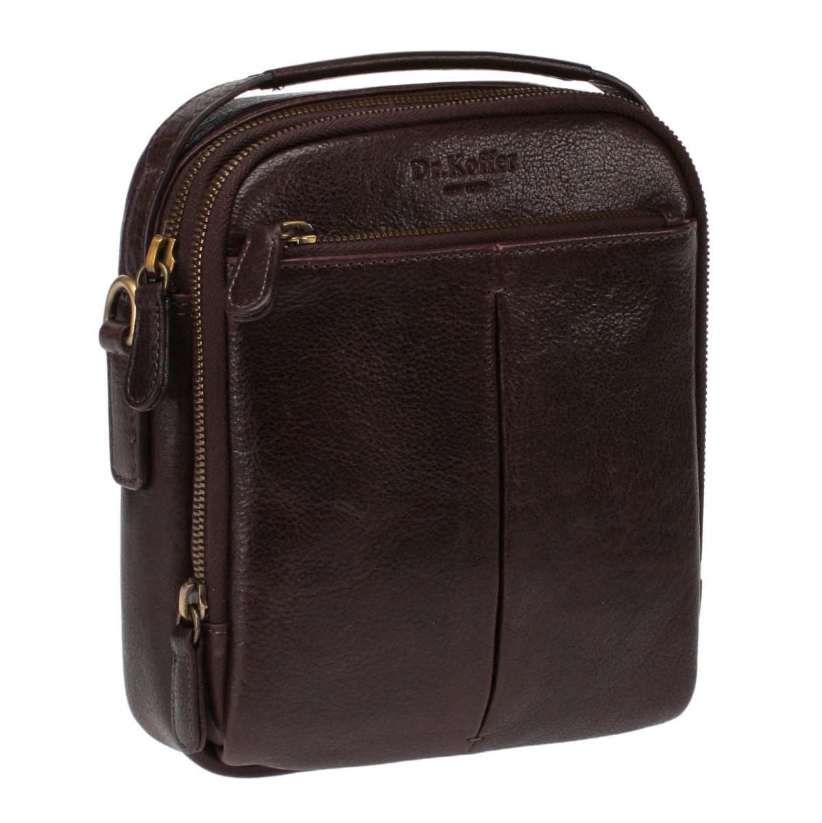 Сумка через плечо Dr.Koffer из натуральной кожи коричневая