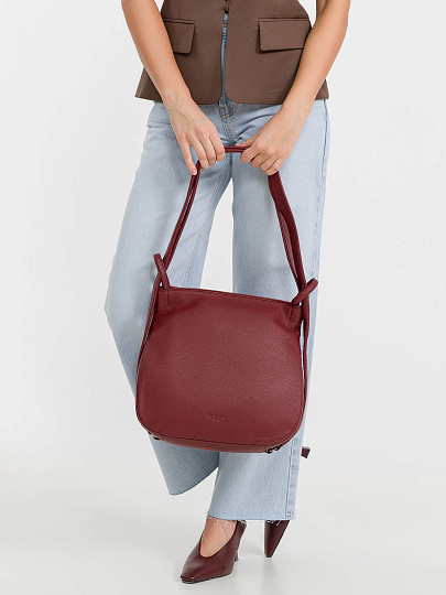 Женская сумка Dr.Koffer из натуральной кожи бордовая