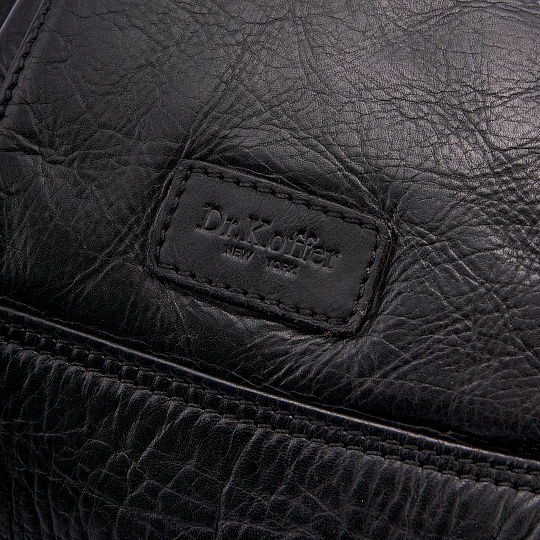 Сумка через плечо Dr.Koffer из натуральной кожи черная