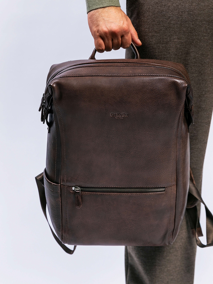 Рюкзак Dr. Koffer из натуральной кожи коричневый