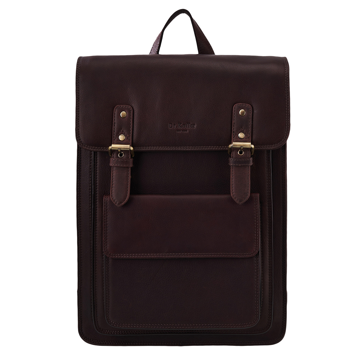 Рюкзак Dr.Koffer из натуральной кожи темно-коричневый