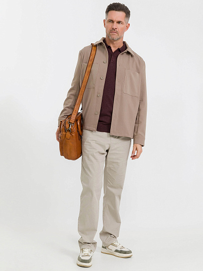 Деловая сумка Dr.Koffer из натуральной кожи коричневая