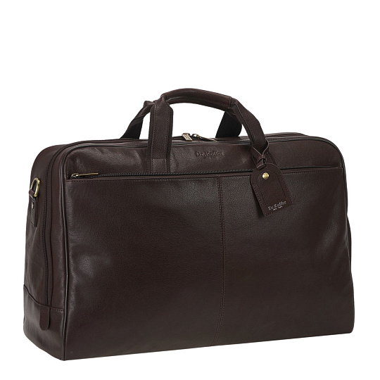 Сумка дорожная Dr.Koffer из натуральной кожи коричневая