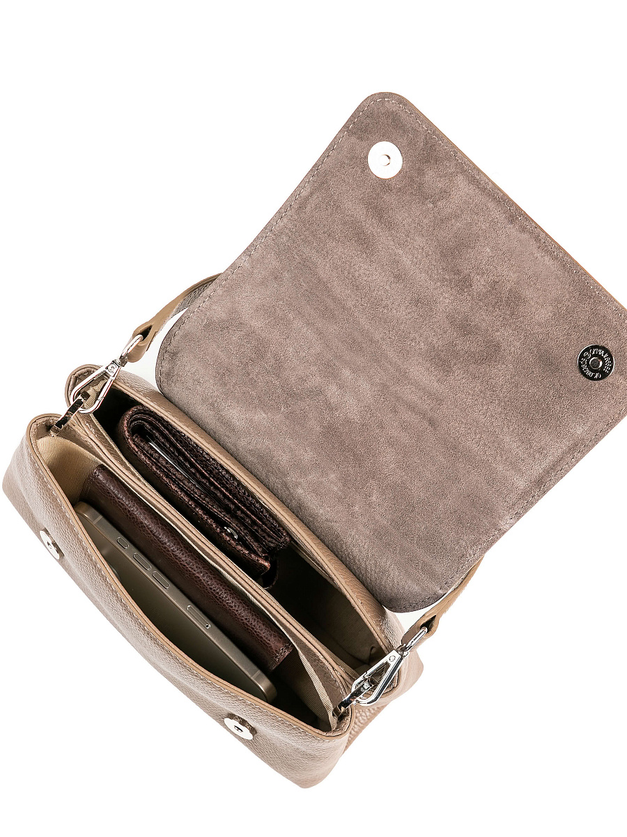 Женская сумка Dr. Koffer из натуральной кожи коричневая