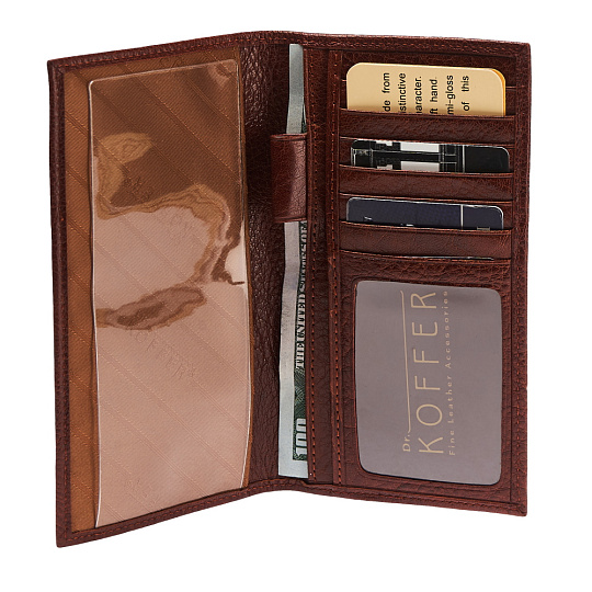 Портмоне Dr.Koffer из натуральной кожи светло-коричневое