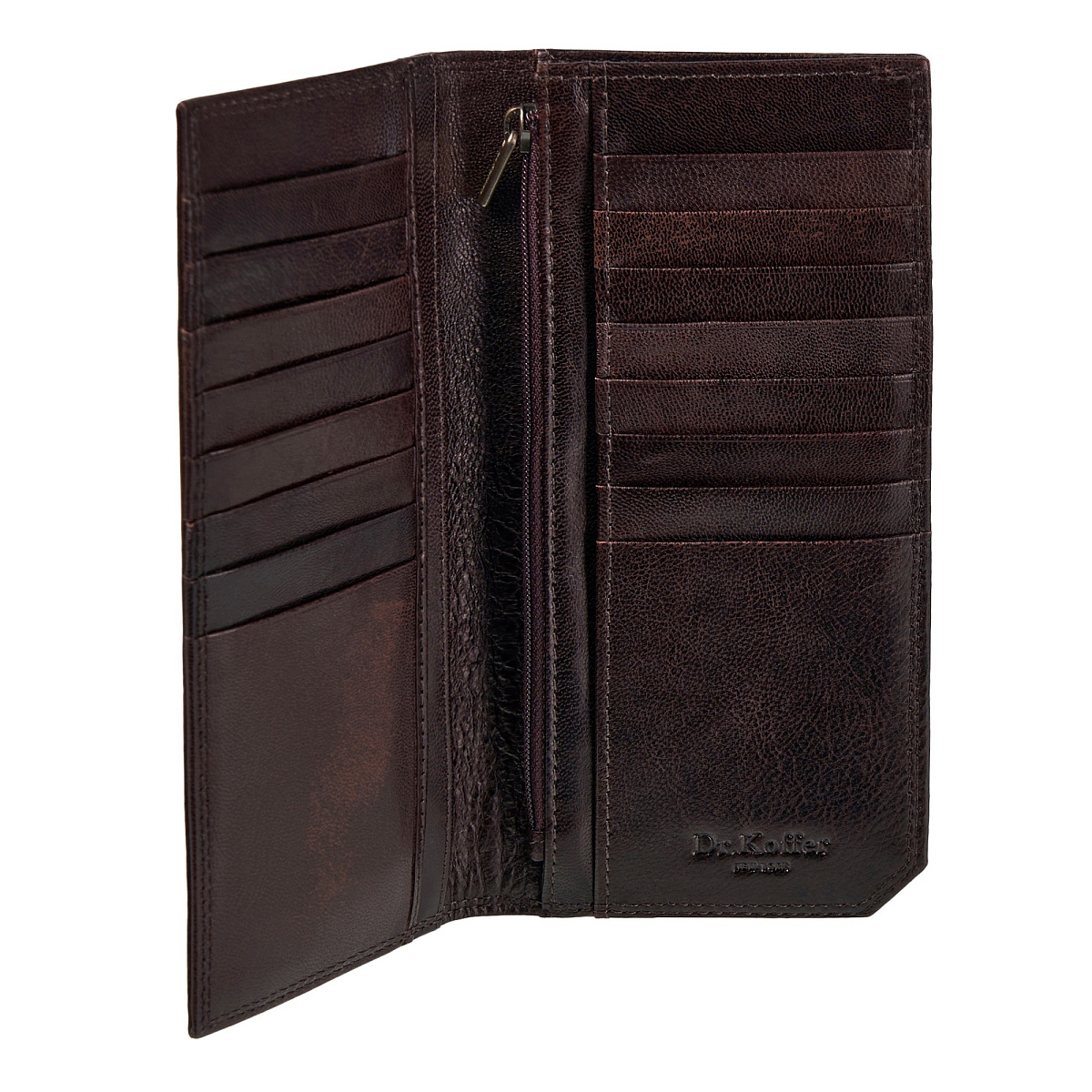 Портмоне Dr.Koffer из натуральной кожи коричневое
