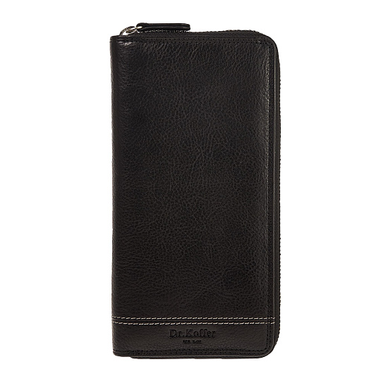 Портмоне Dr.Koffer из натуральной кожи черное