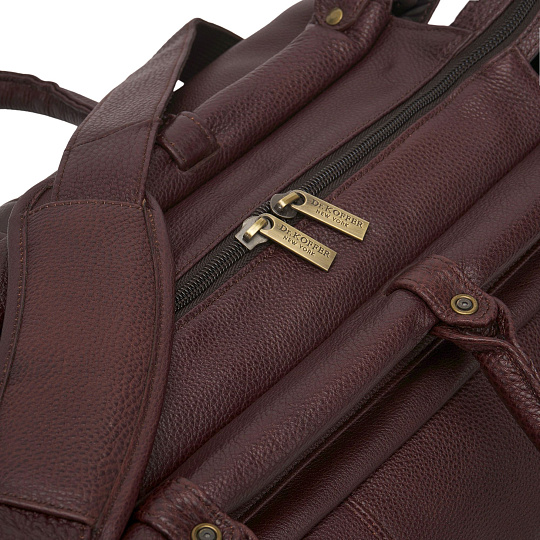 Сумка дорожная Dr.Koffer из натуральной кожи коричневая