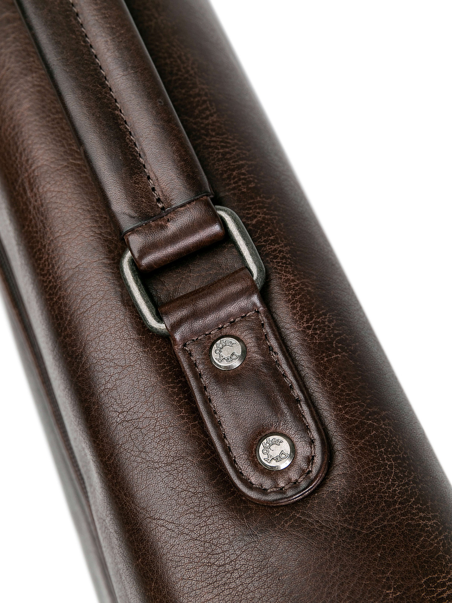 Портфель Dr.Koffer из натуральной кожи темно-коричневый