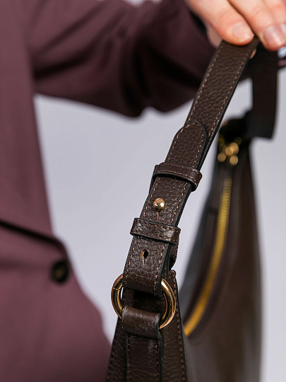 Женская сумка Dr. Koffer из натуральной кожи коричневая