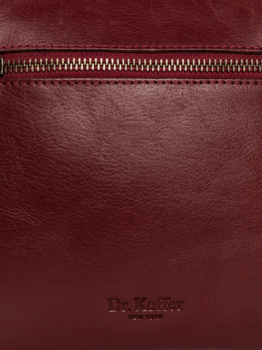 Женская сумка Dr.Koffer из натуральной кожи бордовая
