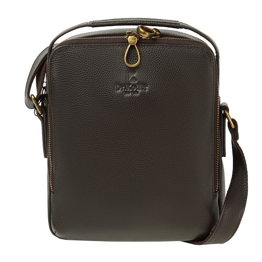 Сумка через плечо Dr.Koffer из натуральной кожи коричневая