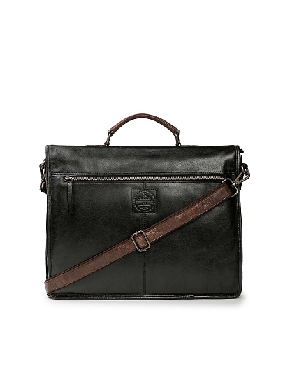 Портфель Dr.Koffer из натуральной кожи черный