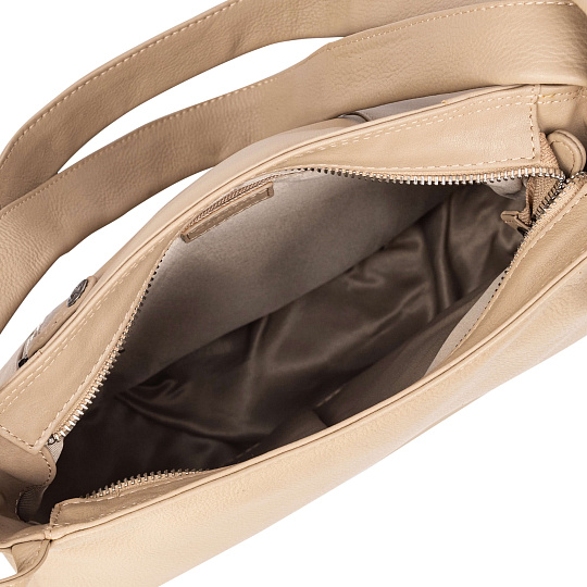 Женская сумка Dr.Koffer из натуральной кожи бежевая