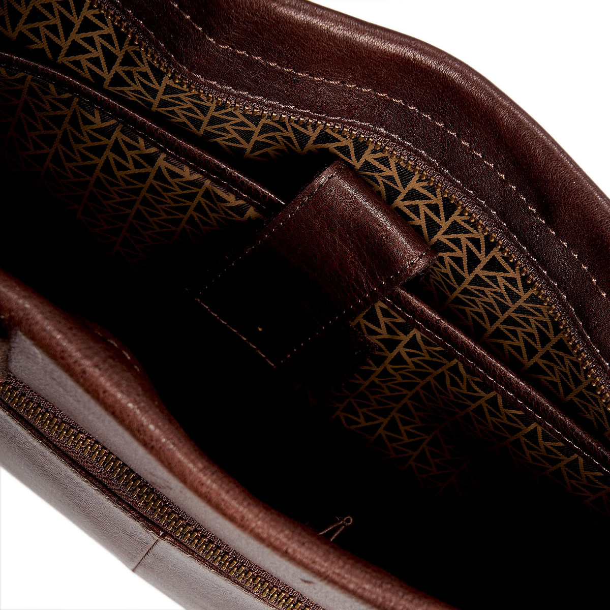 Деловая сумка Dr.Koffer из натуральной кожи темно-коричневая