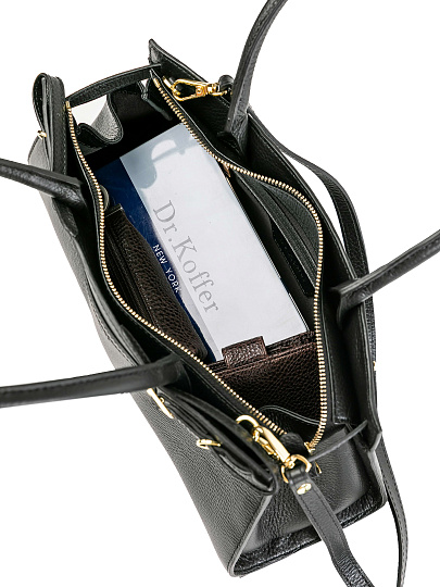 Женская сумка Dr.Koffer из натуральной кожи черная