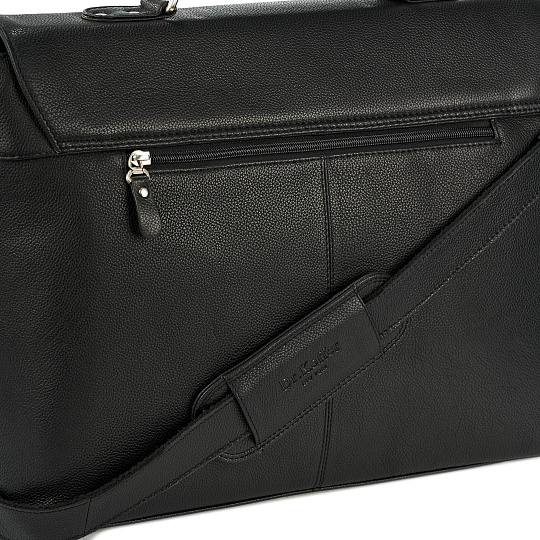 Портфель Dr.Koffer из натуральной кожи черный