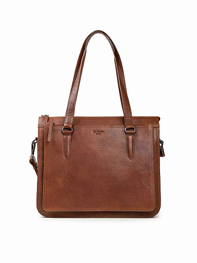 Женская сумка Dr.Koffer из натуральной кожи коричневая