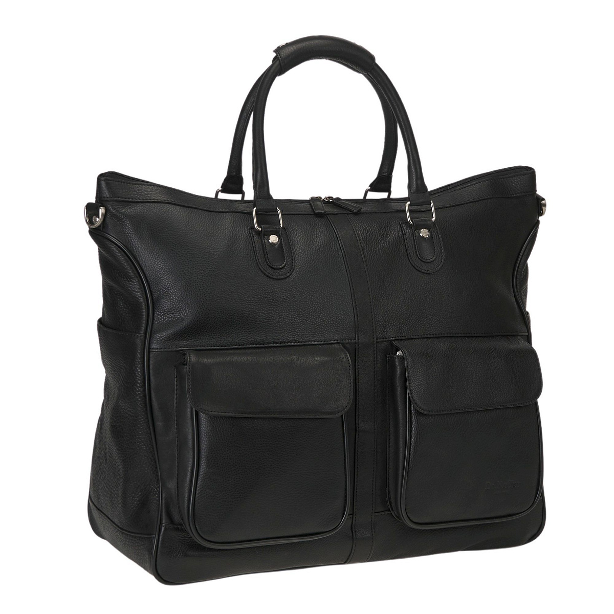 Сумка дорожная Dr.Koffer из натуральной кожи черная