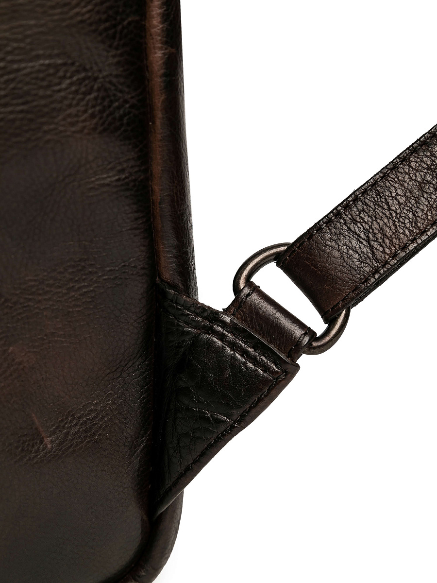 Рюкзак Dr.Koffer из натуральной кожи темно-коричневый