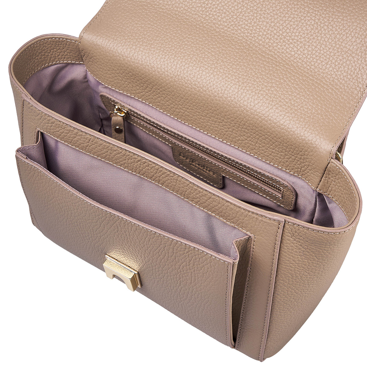 Женская сумка  Dr. Koffer из натуральной кожи бежевая