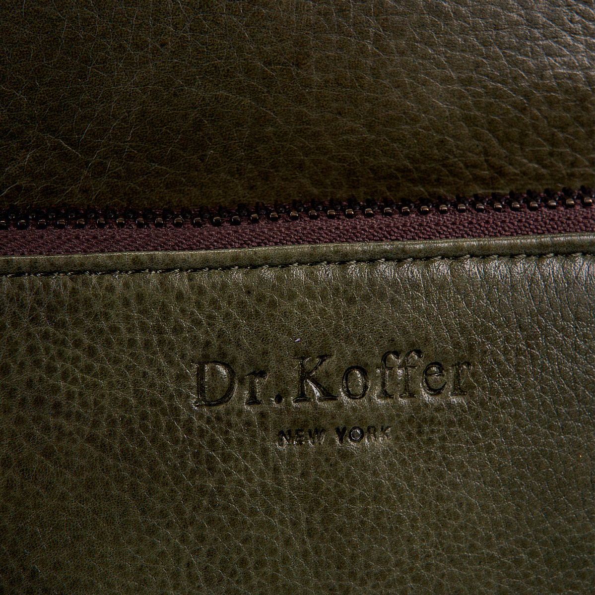 Рюкзак Dr.Koffer из натуральной кожи зеленый