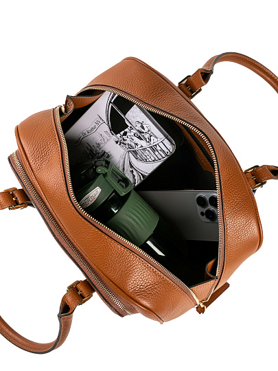 Женская сумка Dr. Koffer из натуральной кожи коричневая