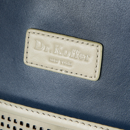 Сумка через плечо Dr.Koffer из натуральной кожи синяя