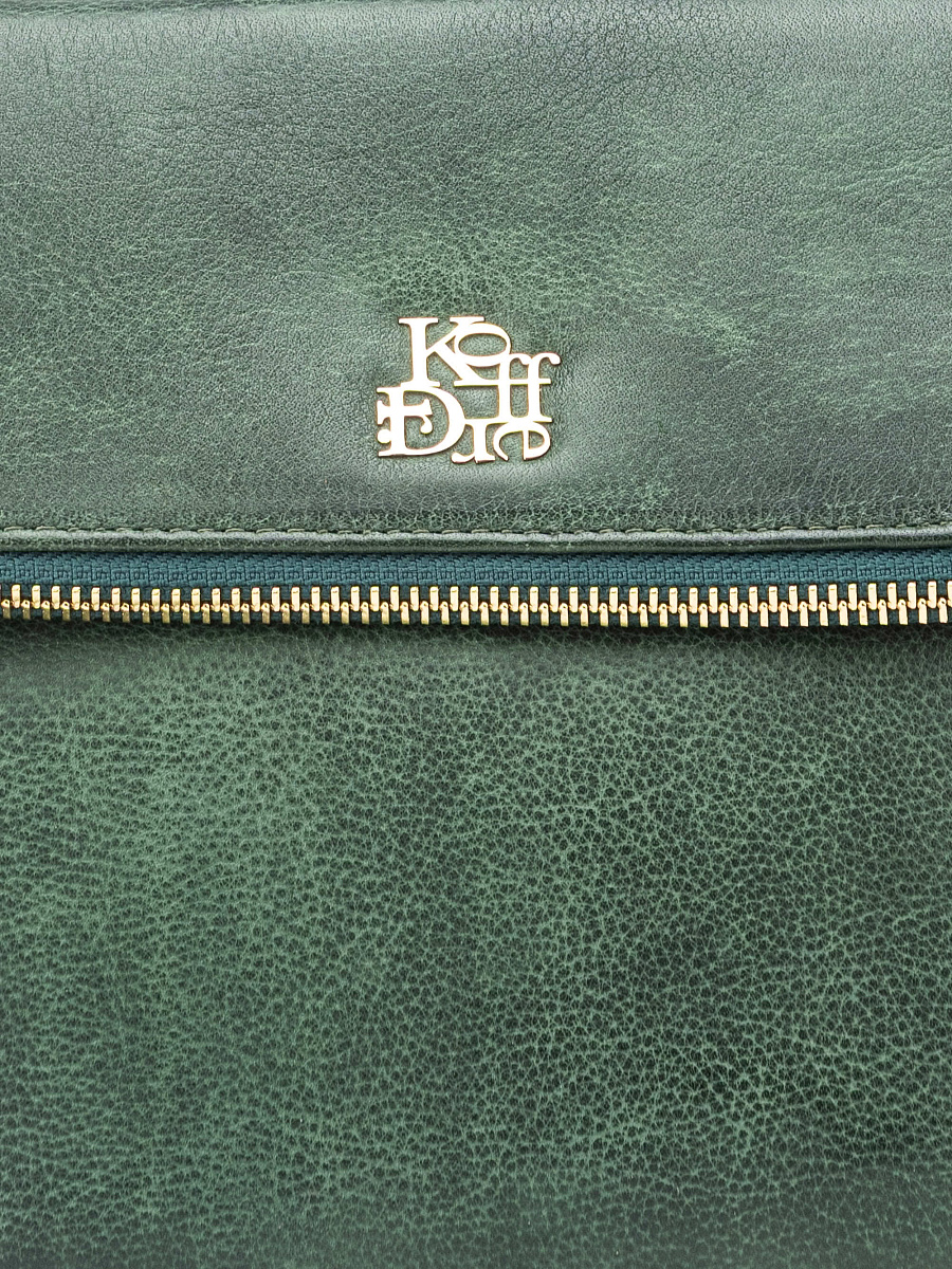 Женская сумка Dr. Koffer из натуральной кожи зеленая