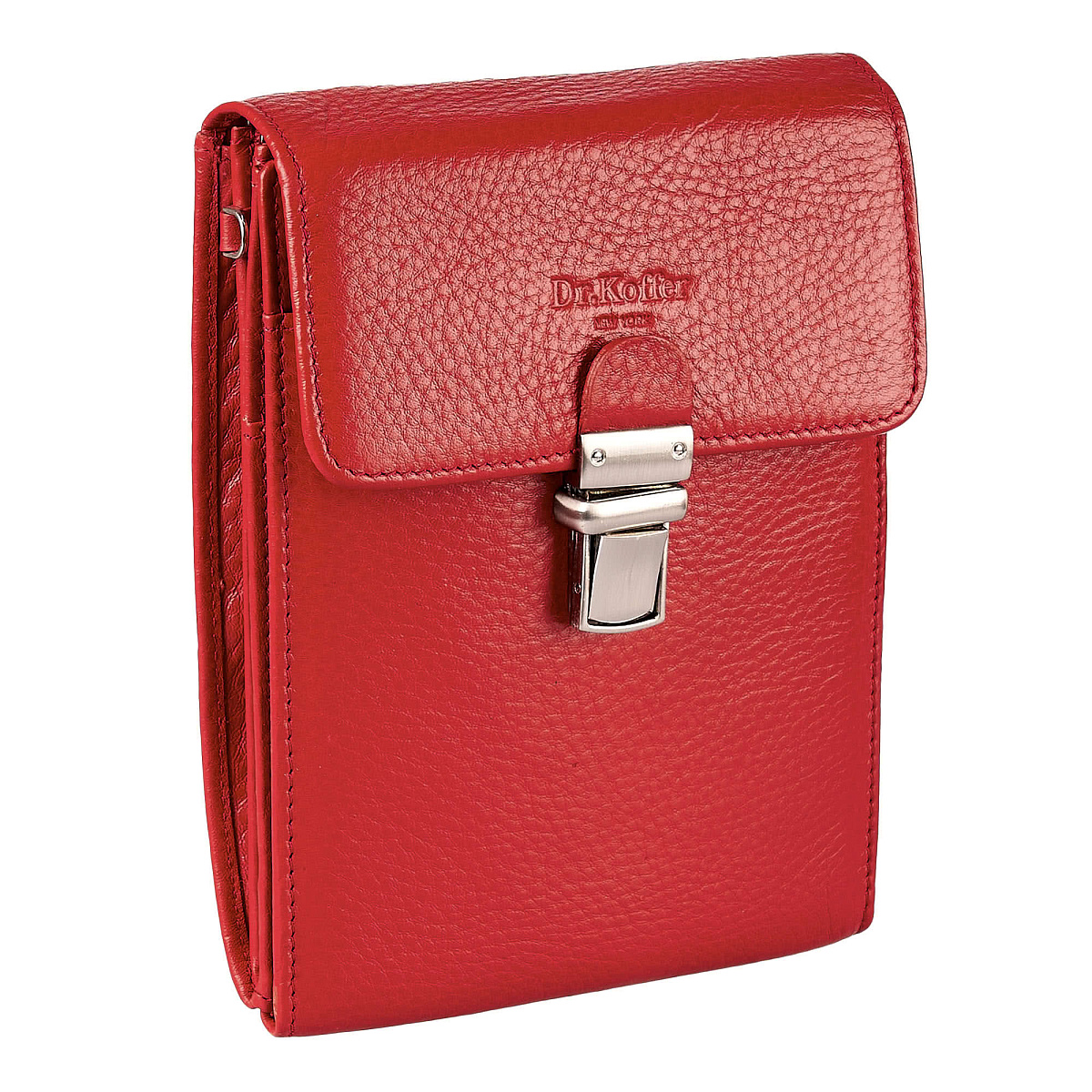 Деловая сумка Dr.Koffer из натуральной кожи красная