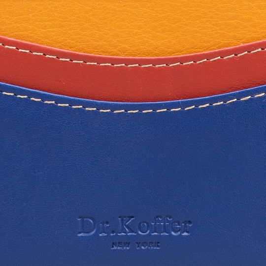 Кредитница Dr.Koffer из натуральной кожи синяя