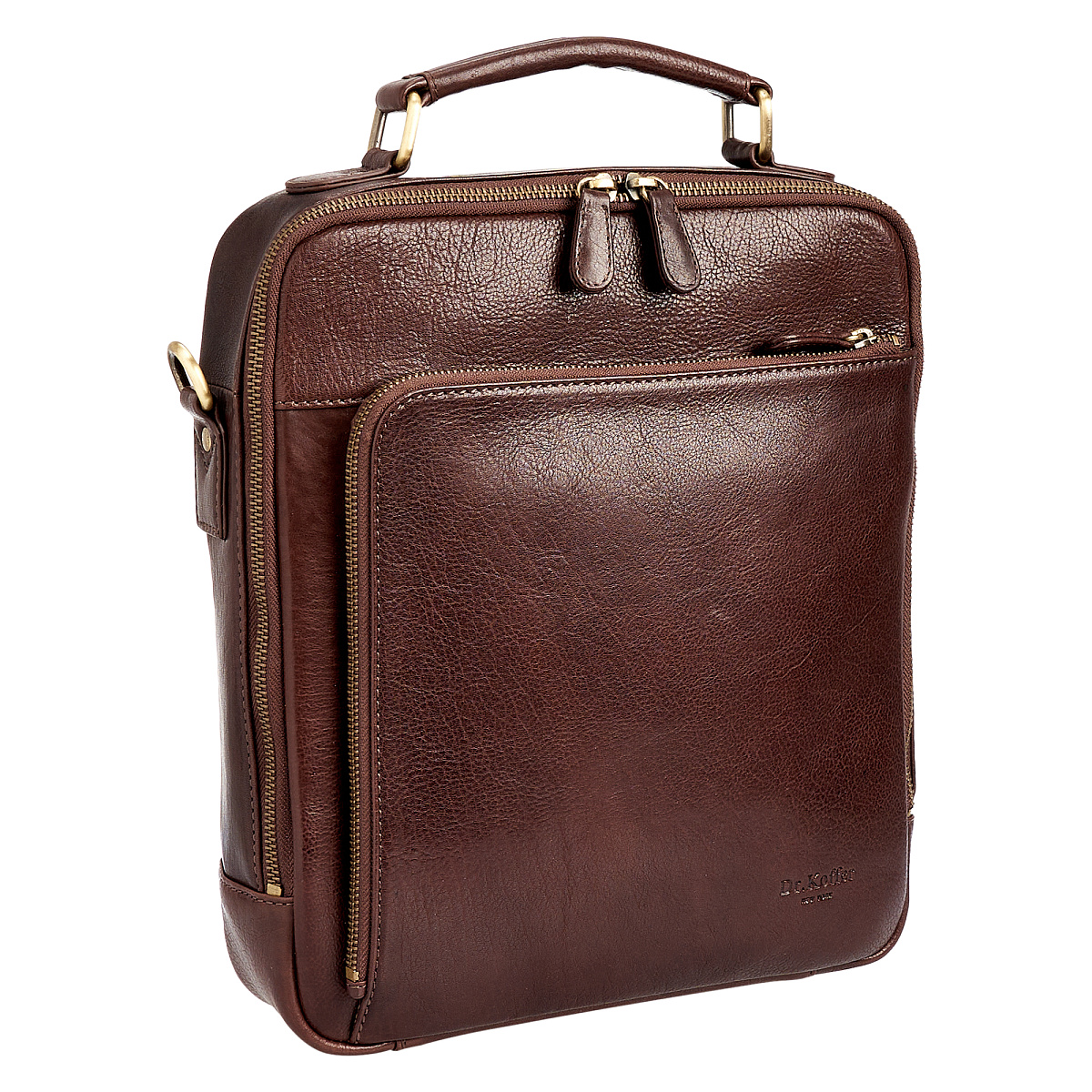 Сумка через плечо Dr.Koffer из натуральной кожи коричневая