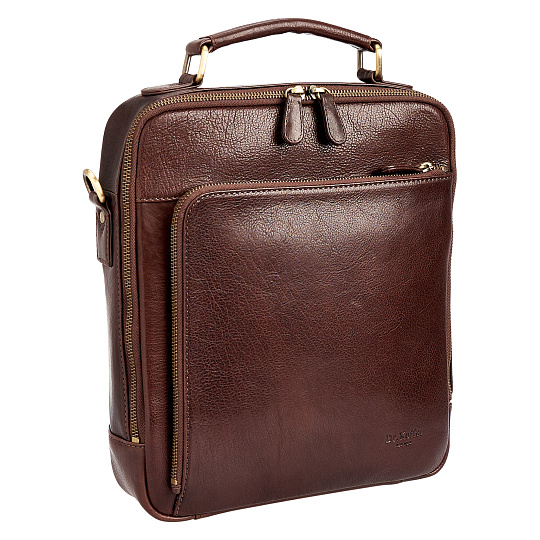 Сумка через плечо Dr.Koffer из натуральной кожи коричневая