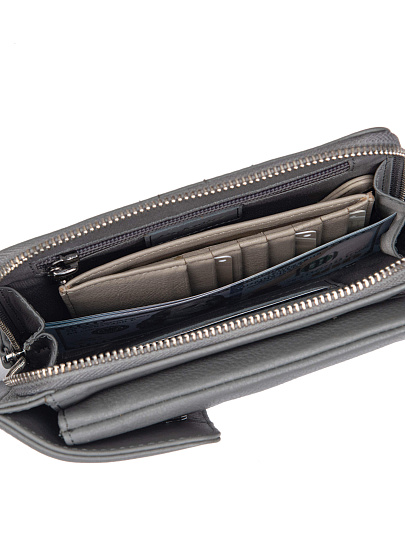 Сумка через плечо Dr.Koffer из натуральной кожи серая