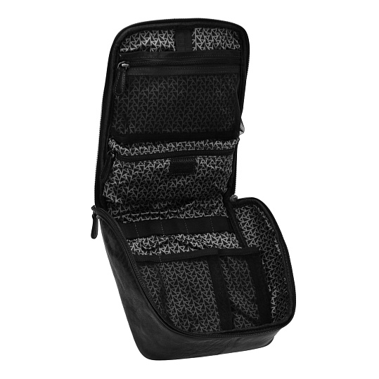 Несессер Dr. Koffer из натуральной кожи черный