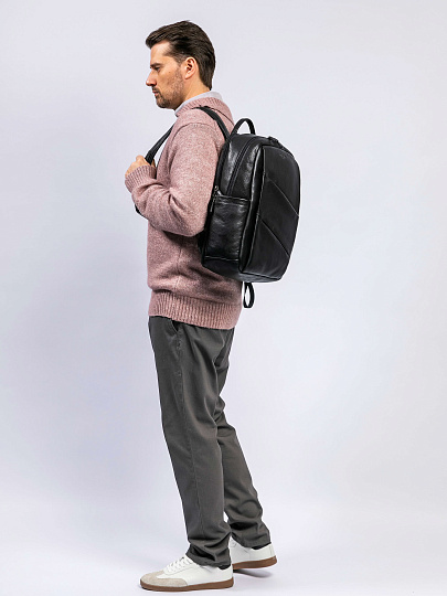 Рюкзак Dr. Koffer из натуральной кожи черный