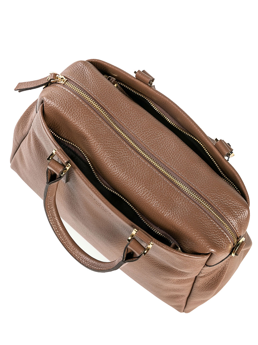 Женская сумка Dr. Koffer из натуральной кожи коричневая