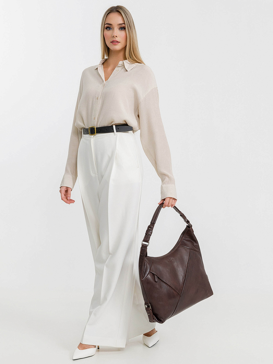 Женская сумка Dr.Koffer из натуральной кожи коричневая