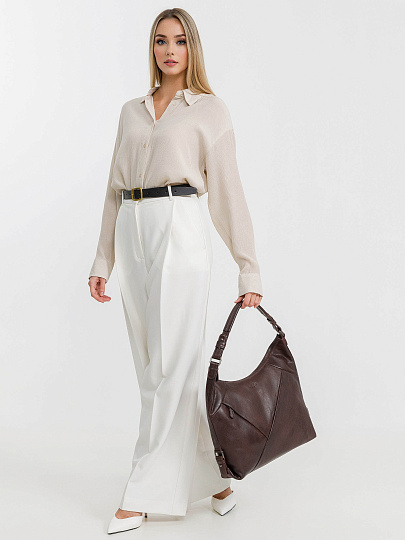 Женская сумка Dr.Koffer из натуральной кожи коричневая