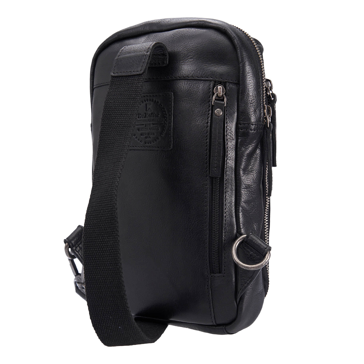 Рюкзак Dr.Koffer из натуральной кожи черный