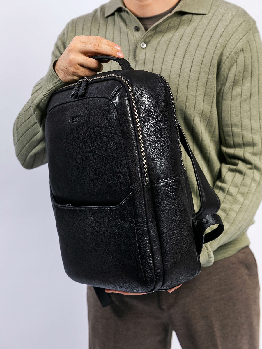 Рюкзак Dr. Koffer из натуральной кожи черный