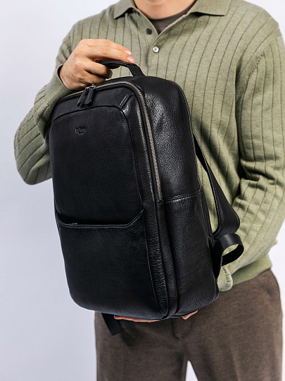 Рюкзак Dr. Koffer из натуральной кожи черный